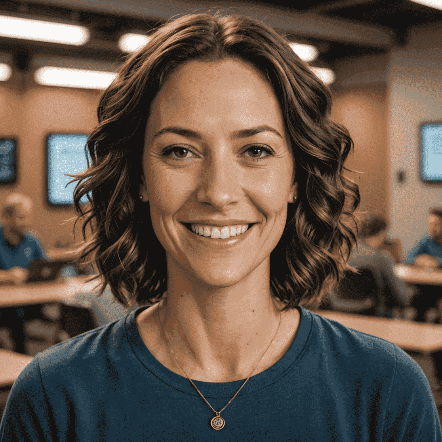Sarah Johnson, Lead Instructor, smiling confidently in a professional setting